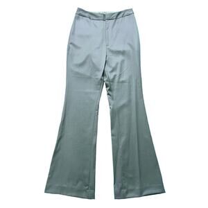 Sablyn Iris Luxury Dress Pants NWT Flat Front Wool Flare Leg Green Large